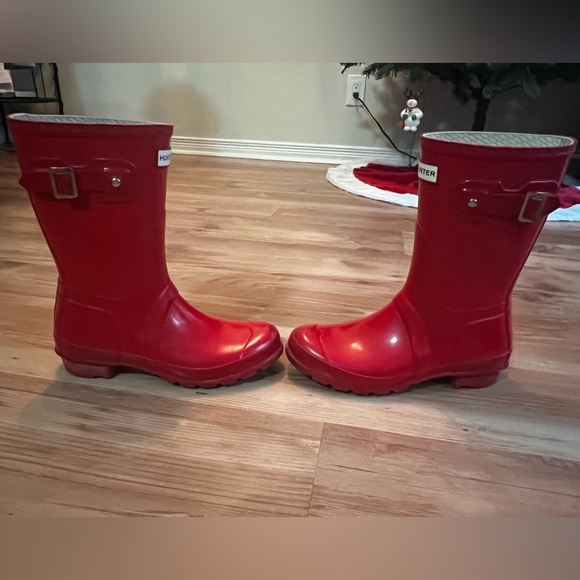 Women’s Short rain boot | RED | 7 | Hunters - Picture 4 of 8